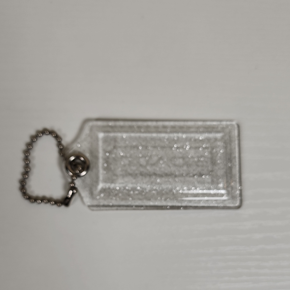 Coach Poppy Clear/Silver Sparkle Hangtag